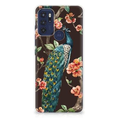 Motorola Moto G60s | TPU Hoesje | Pauw met Bloemen