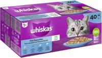 Vis Selectie in gelei maaltijdzakjes multipack 40x85g dierensnack Whiskas - Whiskas - thumbnail