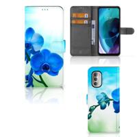 Motorola Moto G51 5G Hoesje Orchidee Blauw - Cadeau voor je Moeder - thumbnail