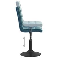 Eetkamerstoelen draaibaar 6 st fluweel blauw - thumbnail
