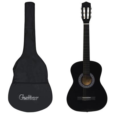 VidaXL Gitaar klassiek beginner met tas 3/4 36" zwart