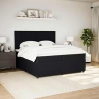 Boxspring met matras fluweel zwart 200x200 cm - thumbnail