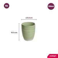 Cookinglife Bekers Delice Groen 350 ml - 6 stuks - thumbnail
