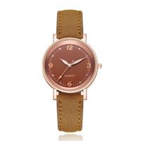 Dameshorloge met Sierlijke Uuraanduiding en Lichtgevende Wijzers Bruin - thumbnail