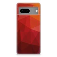 TPU Hoesje voor Google Pixel 7 Polygon Red - thumbnail
