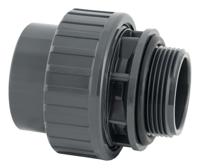 Koppeling met O-ring 50mm x 1 1/2" buitendraad 10bar - grijs - thumbnail