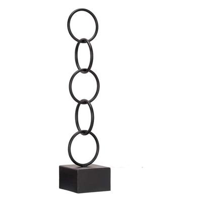 Decoratieve figuren Gift Decor Zwart Ringen 12,5 x 60,5 x 12,5 cm