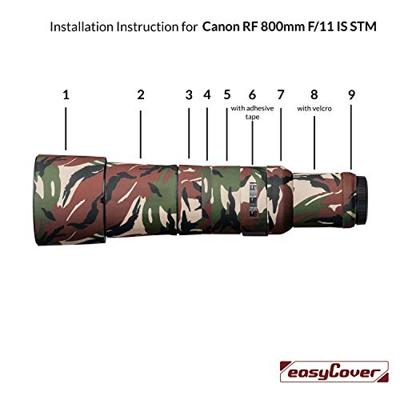 easyCover Lens Oak for Canon RF 800mm f/11 IS STM Green Camouflage