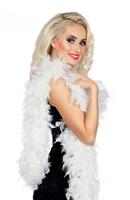 Boa Glamour Wit met Zilveren tinsel (50gr) - thumbnail