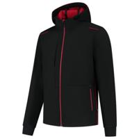 Tricorp 402705 Softshell Capuchon Accent black red maat M - thumbnail