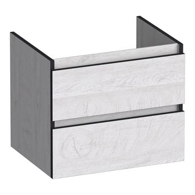 Brauer Joy Edge Onderkast 60 cm - met 2 Softclose Lades Greeploos en 1 Sifon Uitsparing - Forest Seashell