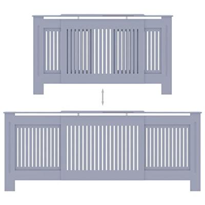 VidaXL Radiatorombouw 205 cm mdf grijs - thumbnail
