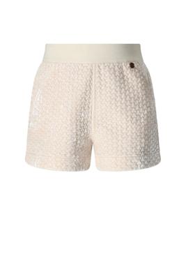 NoNo winter velvet stepped short meisjes - ivoor - Shorty