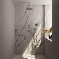 Chrome Carving thermostatische regendouche SET met 30 cm douchekop en handdouche - thumbnail