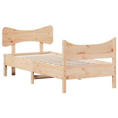 Bedframe zonder matras massief grenenhout 90x190 cm