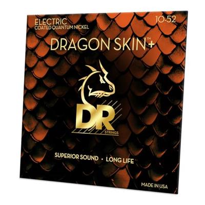 DR Strings Dragon Skin+ Coated Electric Guitar Strings Medium 10-52 voor elektrische gitaar