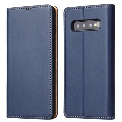 Horizontale Flip PU lederen draagtas voor Galaxy S10 PLUS, met houder & kaartsleuf & portemonnee (blauw) Horizontale Flip PU lederen draagtas voor Galaxy S10 PLUS, met houder & kaartsleuf & portemonnee (blauw)