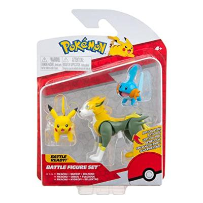 Pokemon Battle Figure Pack - Boltund, Mudkip, Pikachu