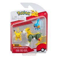 Pokemon Battle Figure Pack - Boltund, Mudkip, Pikachu - thumbnail