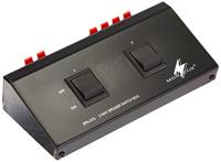 MONACOR SPS-20S Luidsprekerbedieningspaneel voor het schakelen van 2 paar luidsprekers naar Stereo Versterker Output Switcher voor luidsprekers met 200 W schakelvermogen, zwart - thumbnail
