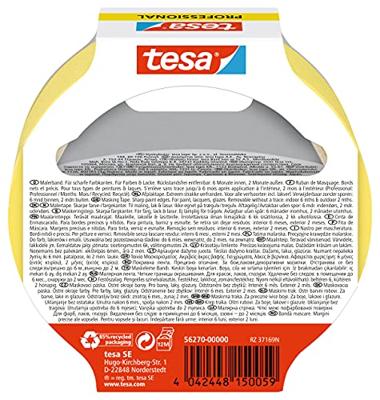 tesa PRECISION INDOOR 56270-00000-01 Maskeertape tesa Geel (l x b) 25 m x 25 mm 1 stuk(s) tesa PRECISION INDOOR 56270-00000-01 Maskeertape tesa Geel (l x b) 25 m x 25 mm 1 stuk(s)