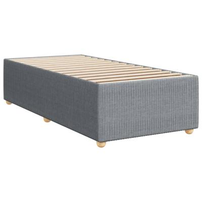 Boxspring met matras stof lichtgrijs 90x200 cm