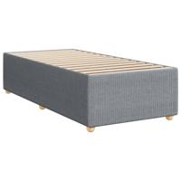 Boxspring met matras stof lichtgrijs 90x200 cm - thumbnail