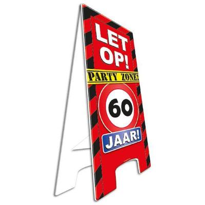 Pas op bord party zone 60 jaar