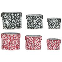 Set decoratieve dozen Home ESPRIT Rood Groen Kerstmis 28,5 x 19,5 x 24 cm (3 Onderdelen) (2 Stuks) - thumbnail