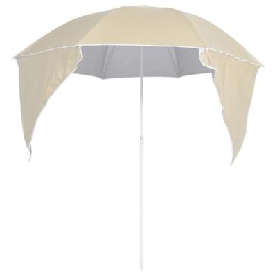 Strandparasol met zijwanden 215 cm zandkleurig Strandparasol met zijwanden 215 cm zandkleurig