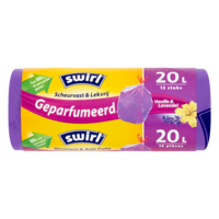 Swirl Pedaalemmerzak met Trekband Geparfumeerd Vanille-Lavendel 20L 12 Stuks - thumbnail