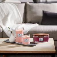 WoodWick Geurkaars Ellipse Wild Berry & Beets - 9 cm / 19 cm - Geurkaars in Glas - Houten Lont - thumbnail