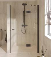 Ben Martino 3.0 draaideur voor nis rechts incl. antikalk 120x200cm mat zwart - thumbnail