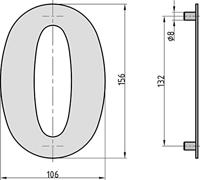 Basi 7300-0000 Huisnummerbord RVS - thumbnail