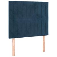 Hoofdborden 2 st 90x5x78/88 cm fluweel donkerblauw - thumbnail