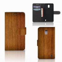 Nokia 2 | Book Style Case | Donker Hout - thumbnail
