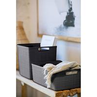 Curver Opbergmand Jute-Look 17L Antraciet - thumbnail