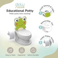 Dolu Educatief Potje Kikker + Geluid Wit/Groen - thumbnail