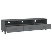 Tv-meubel HAMAR 158x40x40 cm massief grenenhout donkergrijs - thumbnail