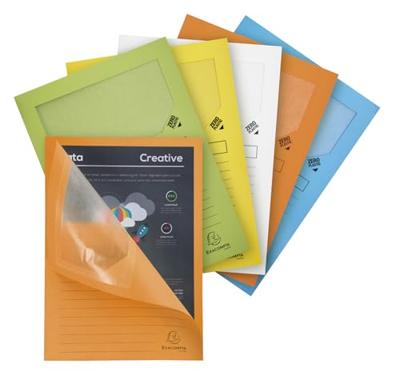 Exacompta L-map Forever, voor ft A4, pak van 25 stuks, geassorteerde pastelkleuren