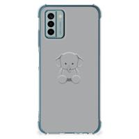 Nokia G22 Stevig | Bumper Hoesje | Grijs Baby Olifant - thumbnail