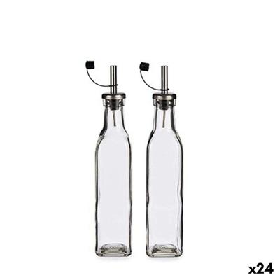 Olie en azijnset Vivalto WJ7069-M WJ7069-M Transparant Metaal Glas Siliconen Roestvrij staal Kristal Plastic 300 ml 10,5 x 26 x