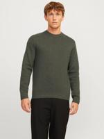 Jack & Jones Jprccmilano Stitch Knit Crew Neck Sn Trui 4816471 Stone Gray Melange - thumbnail