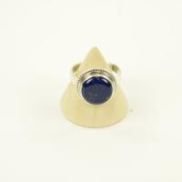 Zilveren Ring met Lapis Lazuli Maat 18,5 - Verstelbaar (Sterling Zilver 925) - thumbnail