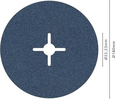 Bosch Accessories 2608606745 Fiberschijf Diameter 180 mm 1 stuk(s) Bosch Accessories 2608606745 Fiberschijf Diameter 180 mm 1 stuk(s)