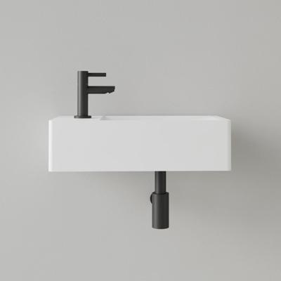 Fontein Gliss Design Freya Solid Marble 40x22x10 cm Met Kraangat Links Mat Wit Gliss Design