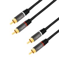 LogiLink CA1203 Cinch Audio Aansluitkabel 1.5 m Zwart Afgeschermd, Kleurcodering - thumbnail