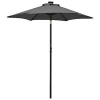 VidaXL Parasol met led-verlichting 200x211 cm aluminium antracietkleur - thumbnail