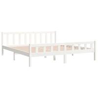 Bedframe massief hout wit 160x200 cm - thumbnail
