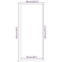 Deurmat 60x150 cm bruin - thumbnail